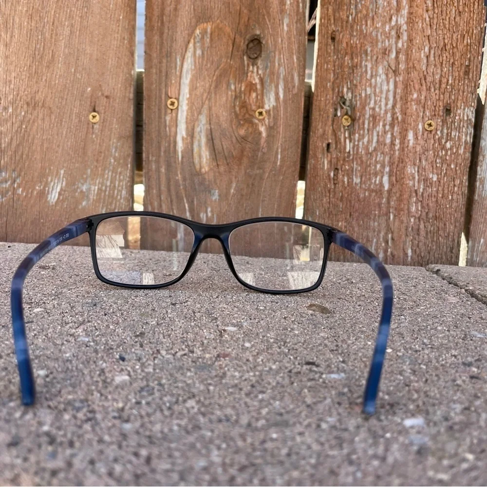 JONES NEW YORK Blue Gray Black Eyeglass Readers Frames 53 18‎ 138 +2.00